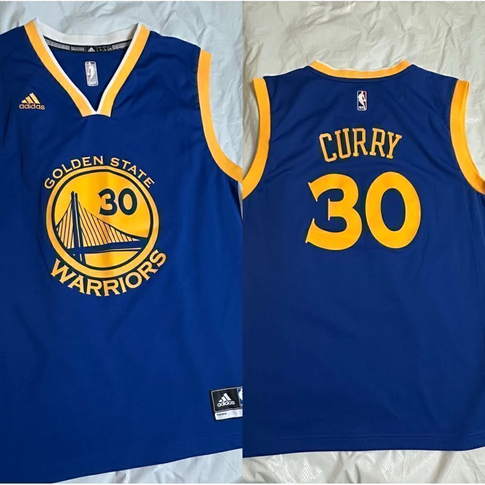 Steph Curry #30 Golden State Warriors Adidas NBA Basketball Jersey Size Large